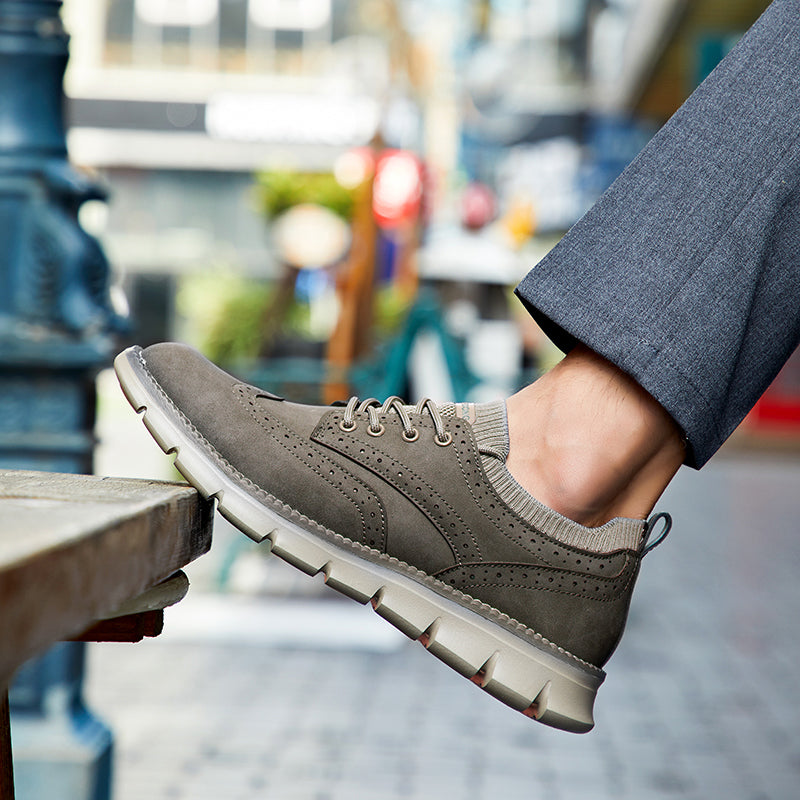 Men’s Retro Leather Zip Boots Built for Comfort, Wide Toe, Arch Support, Pressure Relief, Waterproof for Every Seaso