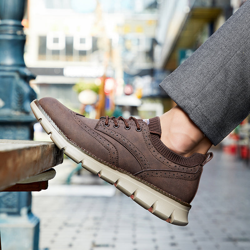 Men’s Retro Leather Zip Boots Built for Comfort, Wide Toe, Arch Support, Pressure Relief, Waterproof for Every Seaso