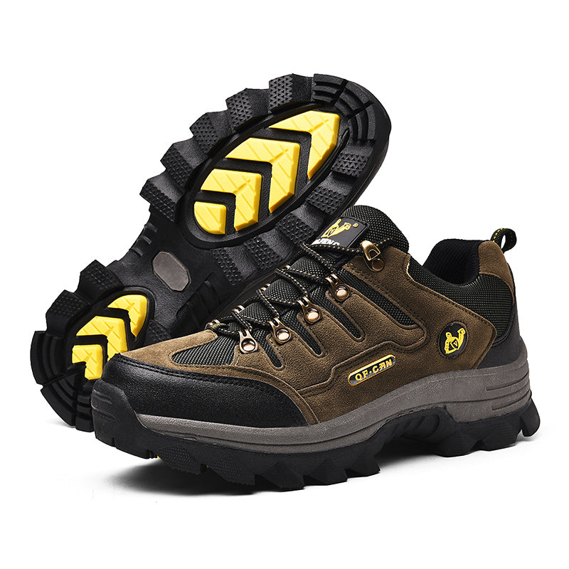 Men's Orthopedic Walking Shoes - Built-In Arch Support; Waterproof Leather Upper; Wide Toe; Non-Slip; Anti-Wear; Comfortable