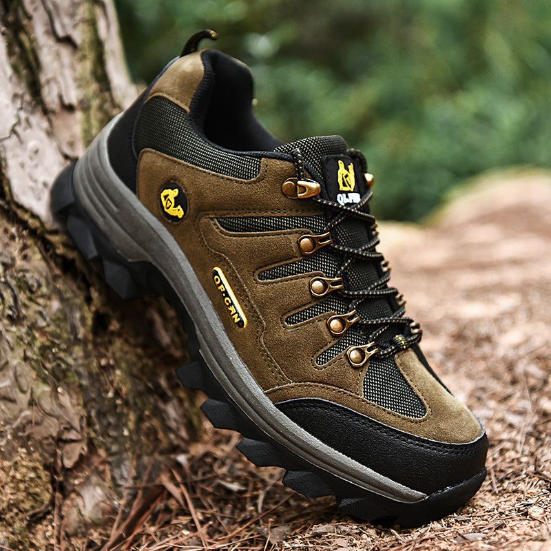 Men's Orthopedic Walking Shoes - Built-In Arch Support; Waterproof Leather Upper; Wide Toe; Non-Slip; Anti-Wear; Comfortable