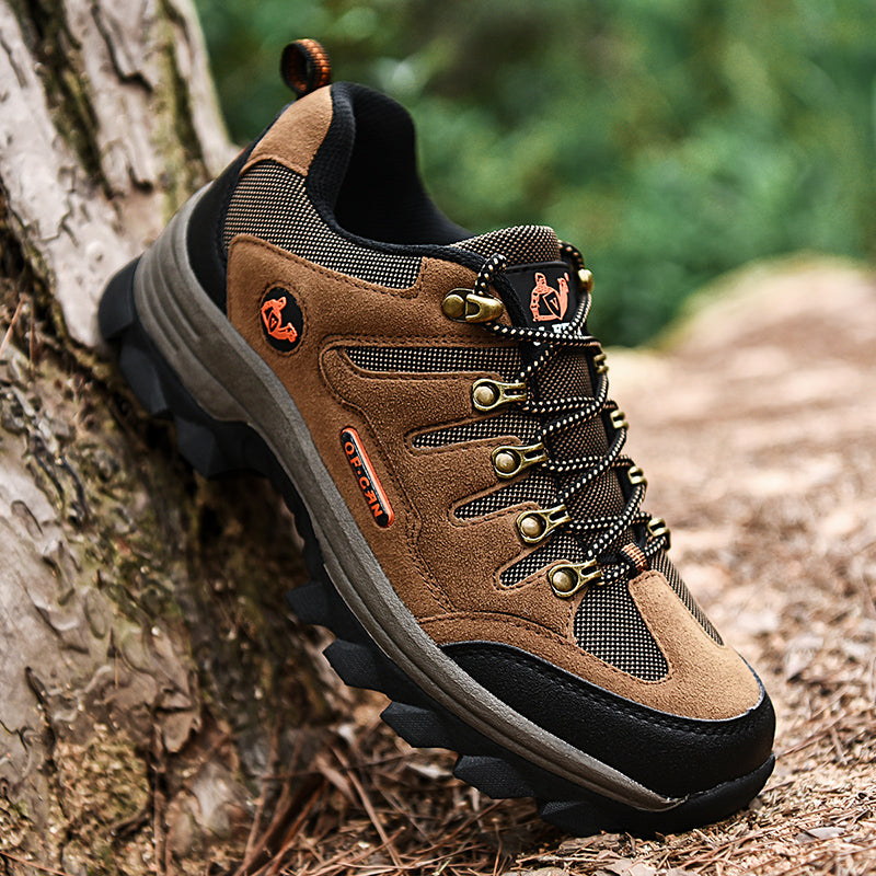 Men's Orthopedic Walking Shoes - Built-In Arch Support; Waterproof Leather Upper; Wide Toe; Non-Slip; Anti-Wear; Comfortable