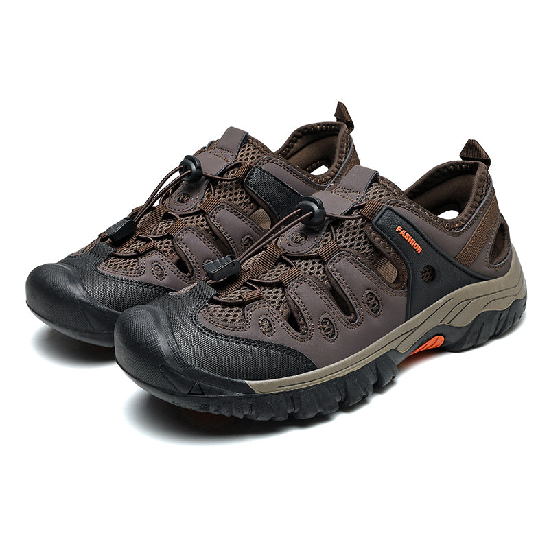 Men's Orthopedic Arch Support Wide Toe Lightweight Hiking Shoes Waterproof Non-slip Scratch-Resistant Work Shoes, Ideal For Hike All Day with Comfort and Zero Fatigue