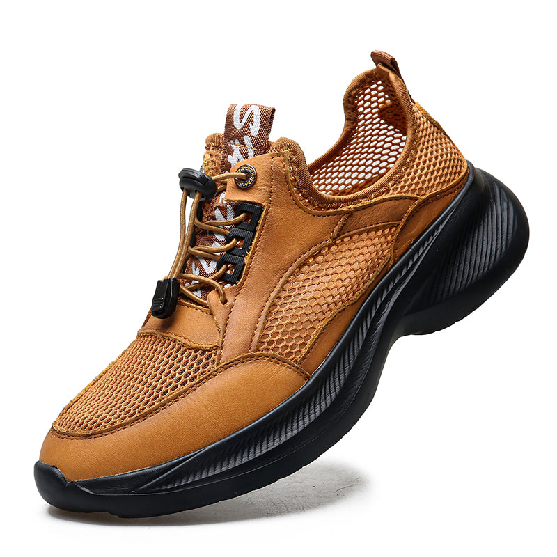 Men's Orthopedic Walking Boots - Built-In Arch Support; Waterproof Leather Upper; Wide Toe; Non-Slip; Ankle Support; Scratch&Smash&Puncture Resistant; Comfortable Hiking Boots