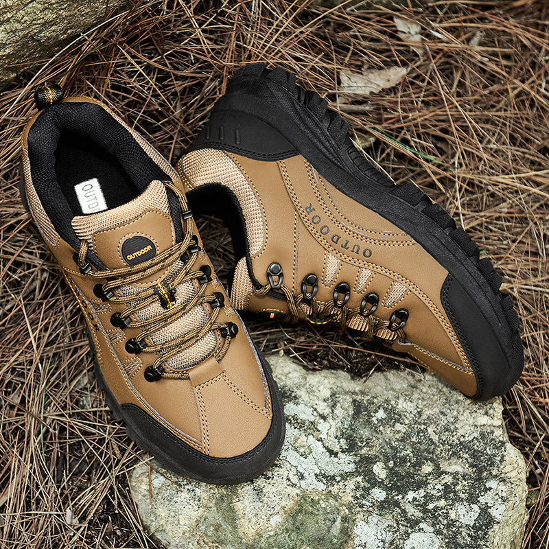 Men's Orthopedic Arch Support Wide Toe Lightweight Hiking Shoes Waterproof Non-slip Scratch-Resistant Work Shoes, Ideal For Hike All Day with Comfort and Zero Fatigue
