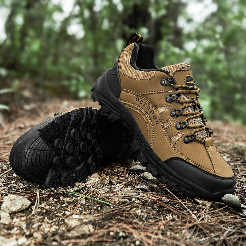 Men's Orthopedic Arch Support Wide Toe Lightweight Hiking Shoes Waterproof Non-slip Scratch-Resistant Work Shoes, Ideal For Hike All Day with Comfort and Zero Fatigue