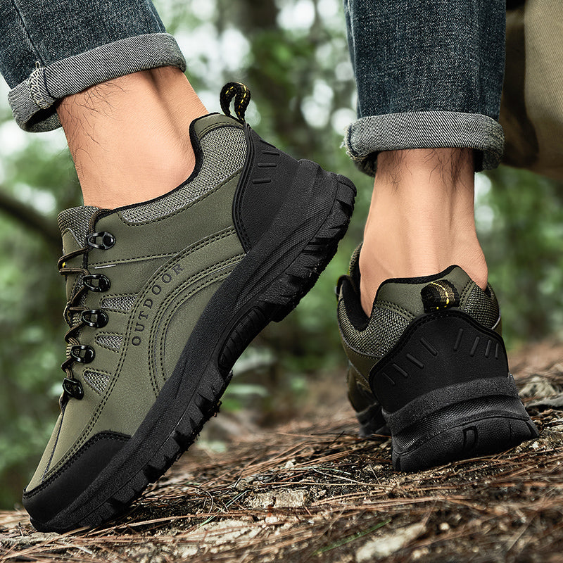 Men's Orthopedic Arch Support Wide Toe Lightweight Hiking Shoes Waterproof Non-slip Scratch-Resistant Work Shoes, Ideal For Hike All Day with Comfort and Zero Fatigue