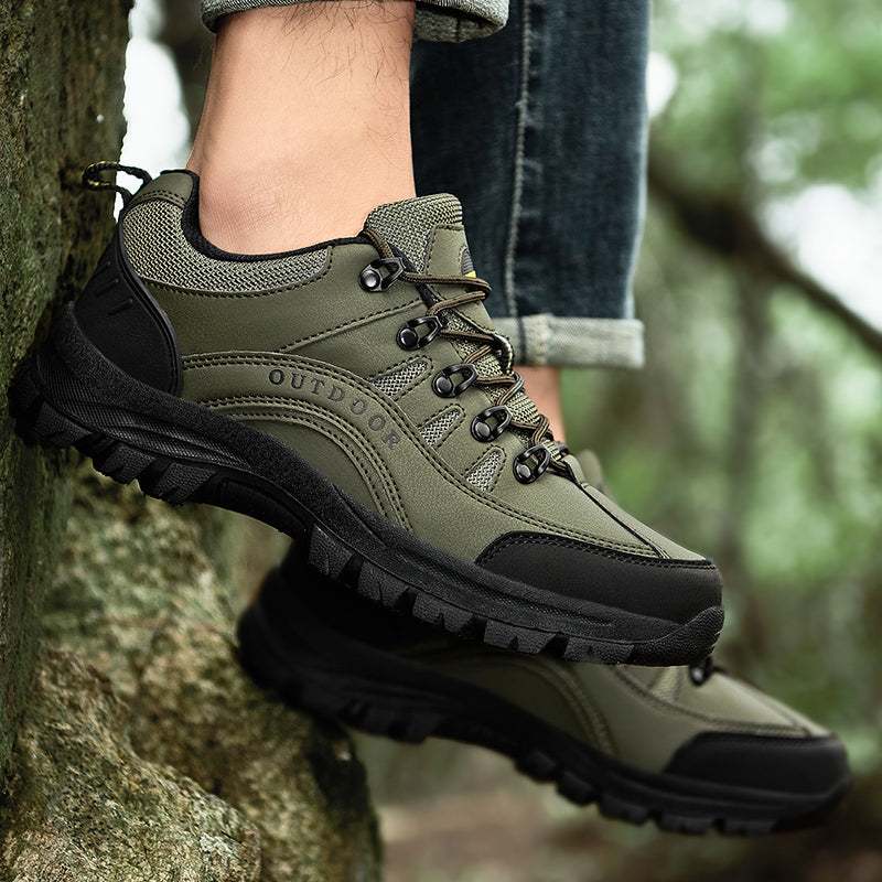 Men's Orthopedic Arch Support Wide Toe Lightweight Hiking Shoes Waterproof Non-slip Scratch-Resistant Work Shoes, Ideal For Hike All Day with Comfort and Zero Fatigue