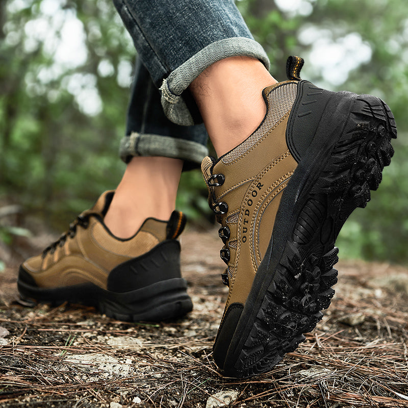 Men's Orthopedic Arch Support Wide Toe Lightweight Hiking Shoes Waterproof Non-slip Scratch-Resistant Work Shoes, Ideal For Hike All Day with Comfort and Zero Fatigue