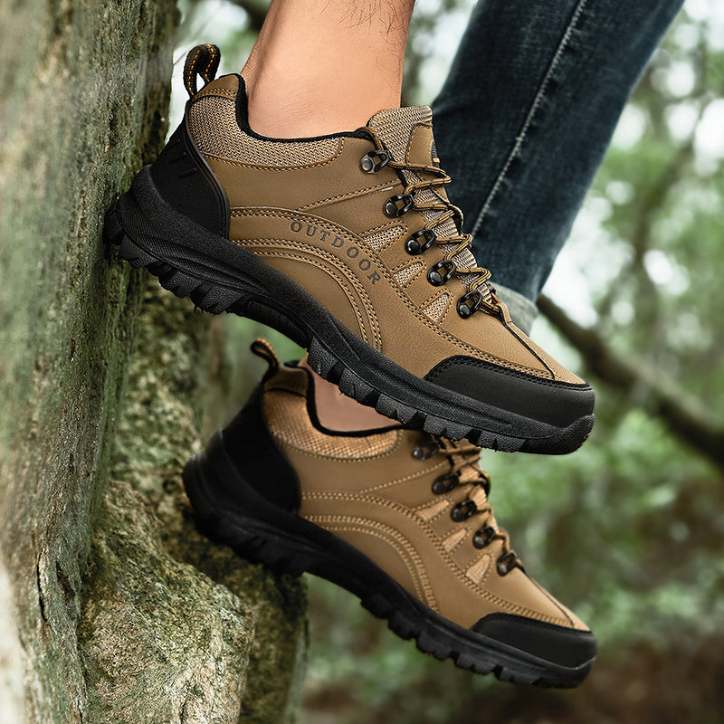 Men's Orthopedic Arch Support Wide Toe Lightweight Hiking Shoes Waterproof Non-slip Scratch-Resistant Work Shoes, Ideal For Hike All Day with Comfort and Zero Fatigue