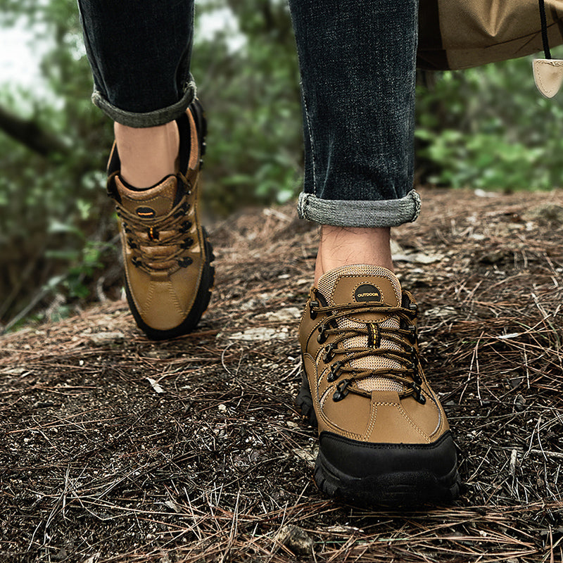 Men's Orthopedic Arch Support Wide Toe Lightweight Hiking Shoes Waterproof Non-slip Scratch-Resistant Work Shoes, Ideal For Hike All Day with Comfort and Zero Fatigue