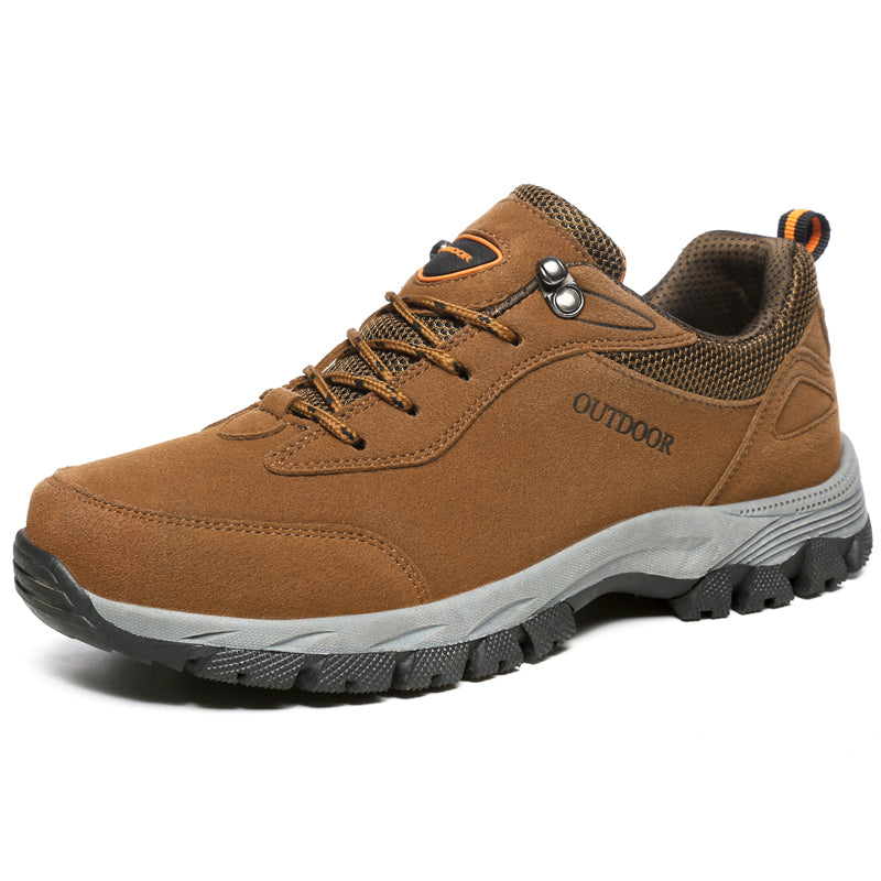 Men's Orthopedic Outdoor Work Boots - Built-In Arch Support; Waterproof Leather Upper; Wide Toe; Non-Slip; Ankle Support; Scratch&Smash&Puncture Resistant; Perfect For Hiking, Travel, Walk and Work.