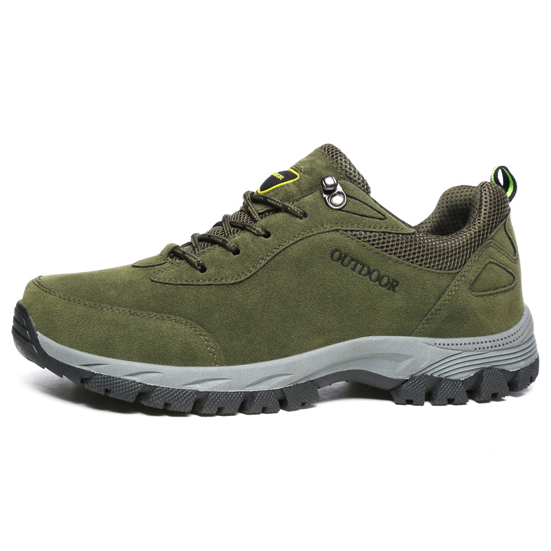 Men's Orthopedic Outdoor Work Boots - Built-In Arch Support; Waterproof Leather Upper; Wide Toe; Non-Slip; Ankle Support; Scratch&Smash&Puncture Resistant; Perfect For Hiking, Travel, Walk and Work.
