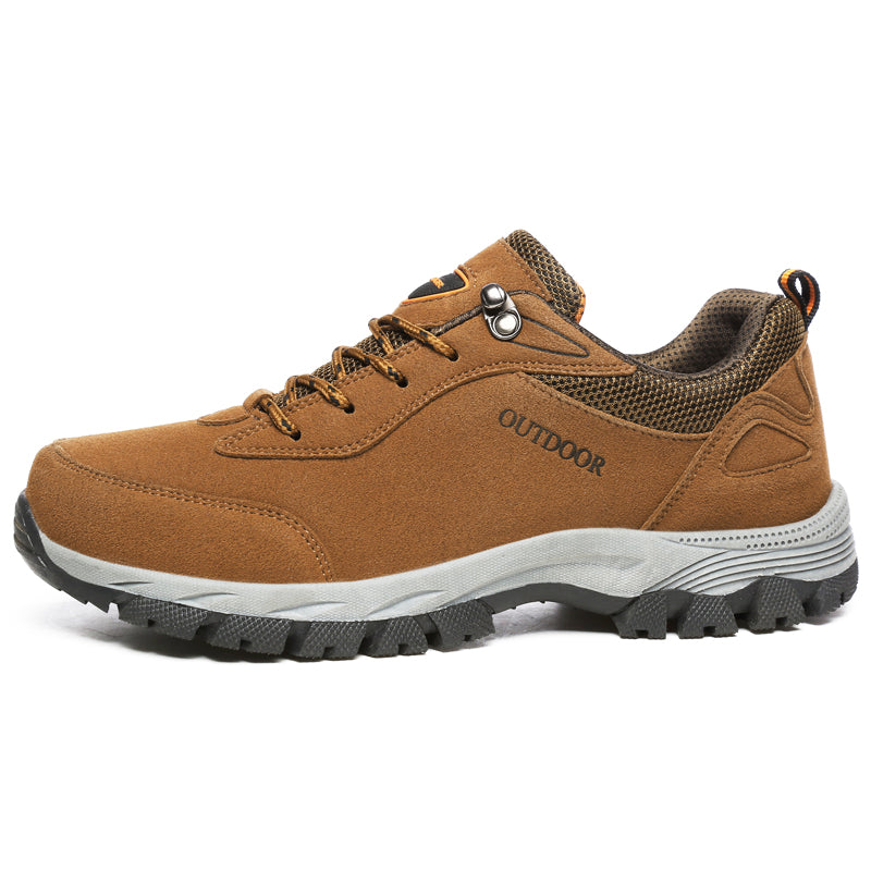 Men's Orthopedic Outdoor Work Boots - Built-In Arch Support; Waterproof Leather Upper; Wide Toe; Non-Slip; Ankle Support; Scratch&Smash&Puncture Resistant; Perfect For Hiking, Travel, Walk and Work.