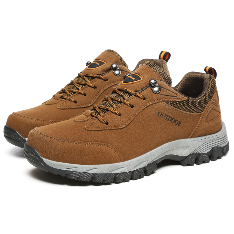 Men's Orthopedic Outdoor Work Boots - Built-In Arch Support; Waterproof Leather Upper; Wide Toe; Non-Slip; Ankle Support; Scratch&Smash&Puncture Resistant; Perfect For Hiking, Travel, Walk and Work.