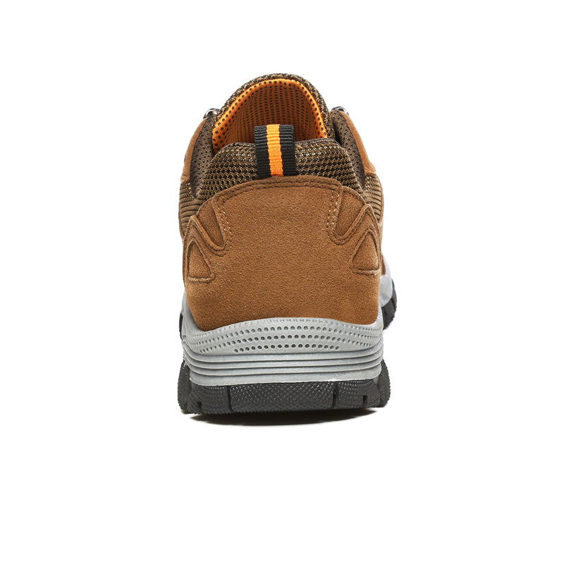 Men's Orthopedic Outdoor Work Boots - Built-In Arch Support; Waterproof Leather Upper; Wide Toe; Non-Slip; Ankle Support; Scratch&Smash&Puncture Resistant; Perfect For Hiking, Travel, Walk and Work.