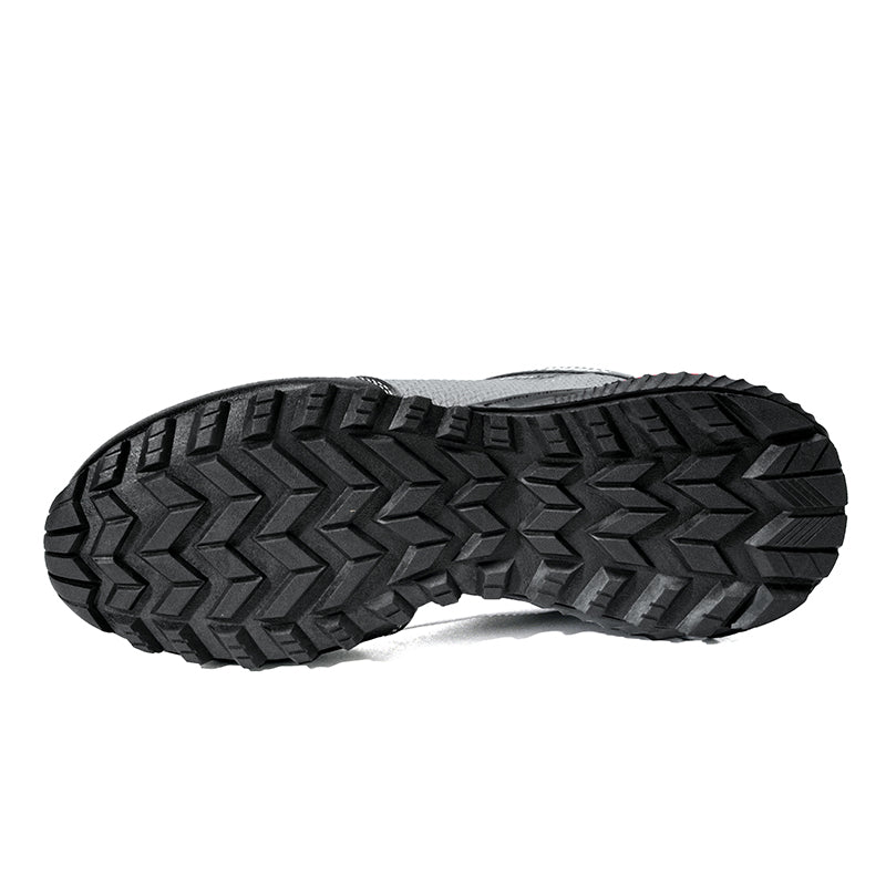 Men's Mixed Material Work Boots - Lace-Up, Waterproof, Wide Toe Box with Arch Support
