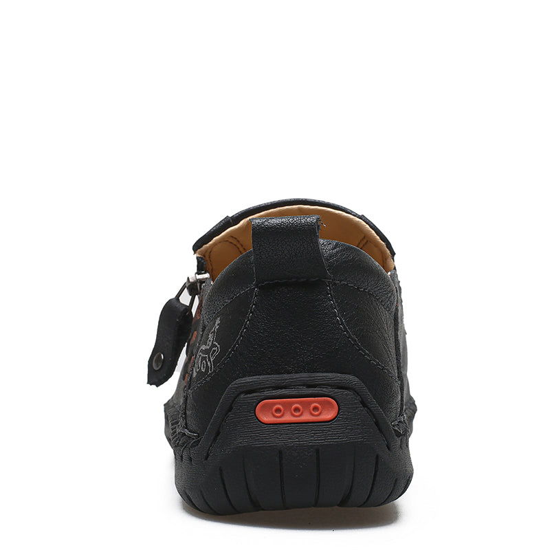 Men's 45+ Daily Walker | Hand-Finished Leather | Zero Bending, Zero Lacing | Wide Toe, Arch Support