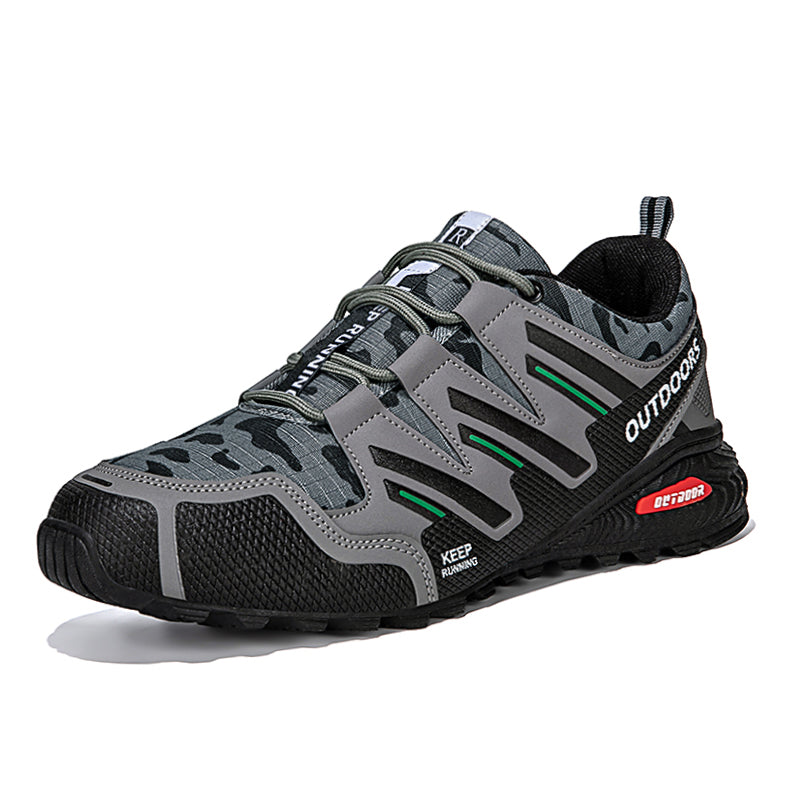 Men's Mesh Hiking Shoes - Lace-Up, Waterproof, Wide Toe Box with Arch Support