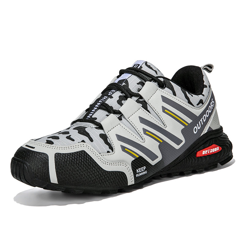 Men's Mesh Hiking Shoes - Lace-Up, Waterproof, Wide Toe Box with Arch Support