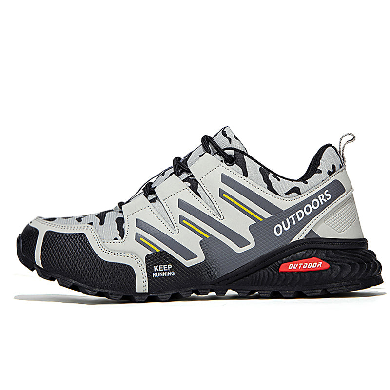 Men's Mesh Hiking Shoes - Lace-Up, Waterproof, Wide Toe Box with Arch Support