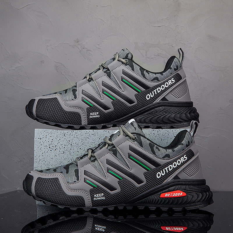 Men's Mesh Hiking Shoes - Lace-Up, Waterproof, Wide Toe Box with Arch Support