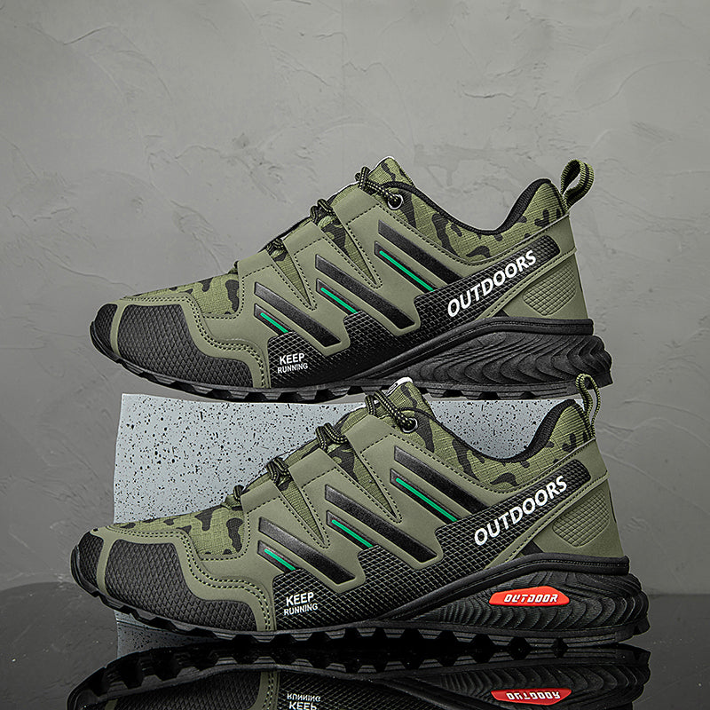Men's Mesh Hiking Shoes - Lace-Up, Waterproof, Wide Toe Box with Arch Support
