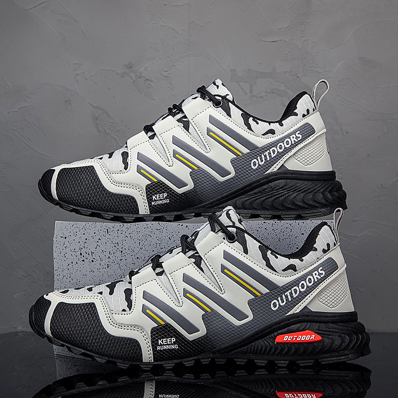Men's Mesh Hiking Shoes - Lace-Up, Waterproof, Wide Toe Box with Arch Support