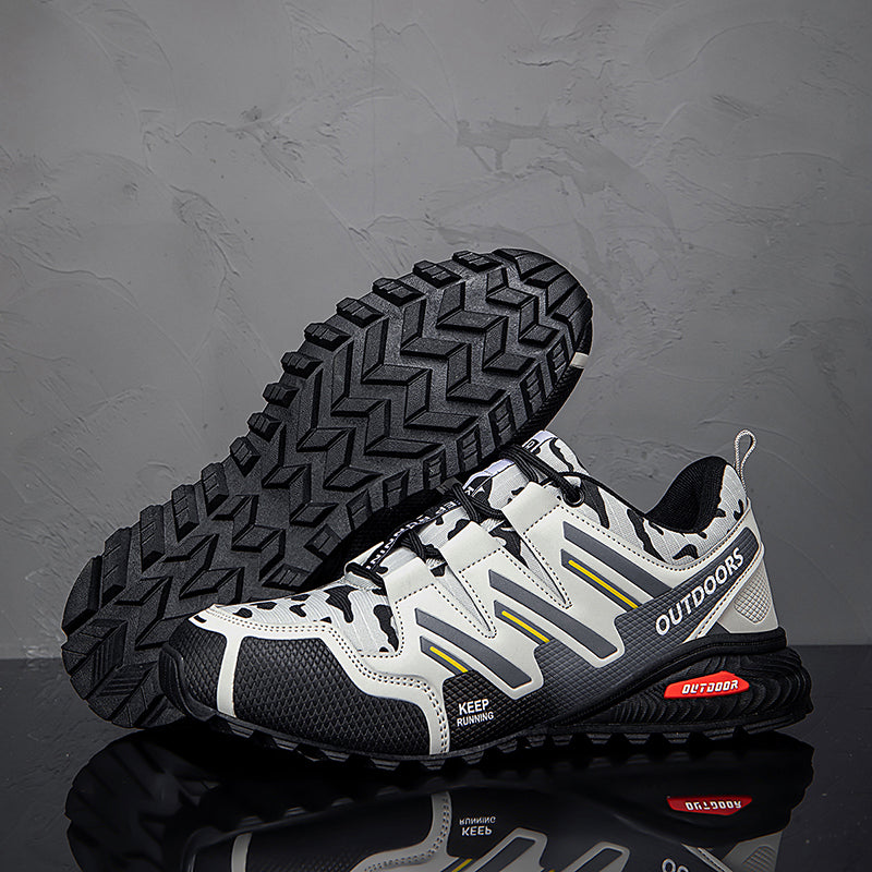 Men's Mesh Hiking Shoes - Lace-Up, Waterproof, Wide Toe Box with Arch Support