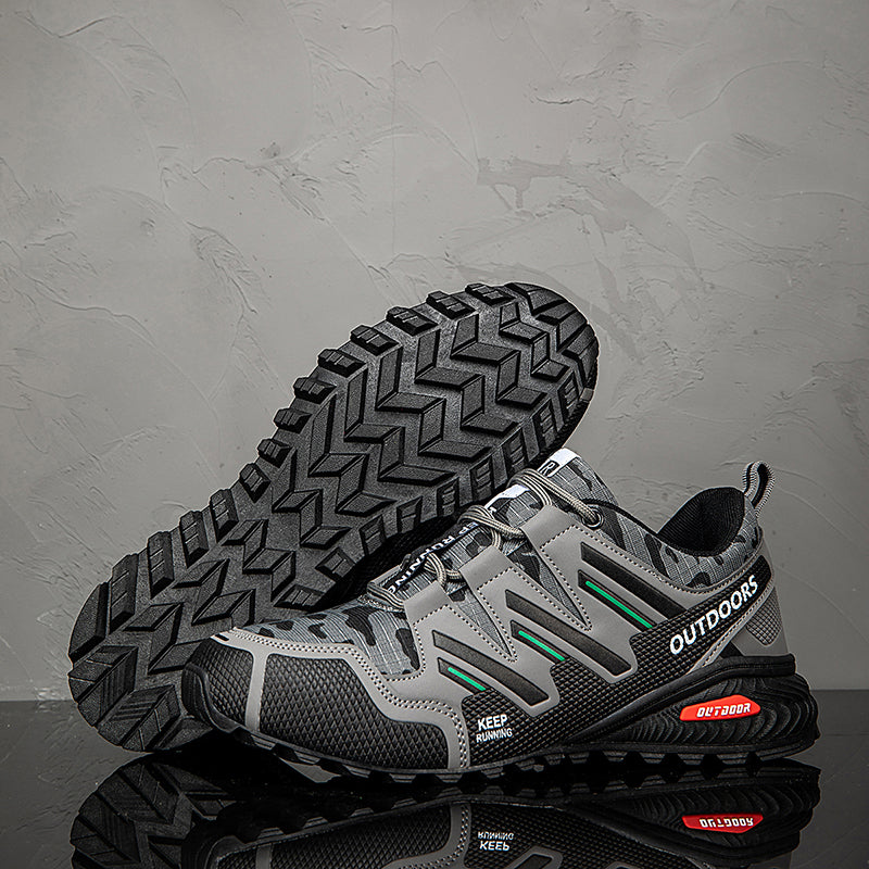 Men's Mesh Hiking Shoes - Lace-Up, Waterproof, Wide Toe Box with Arch Support