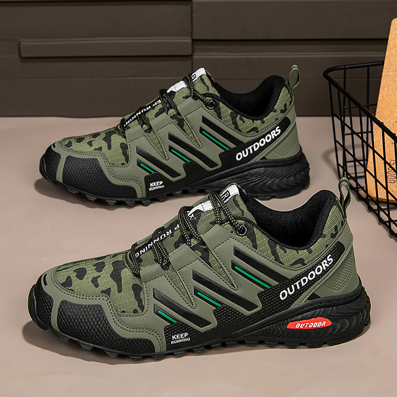 Men's Mesh Hiking Shoes - Lace-Up, Waterproof, Wide Toe Box with Arch Support