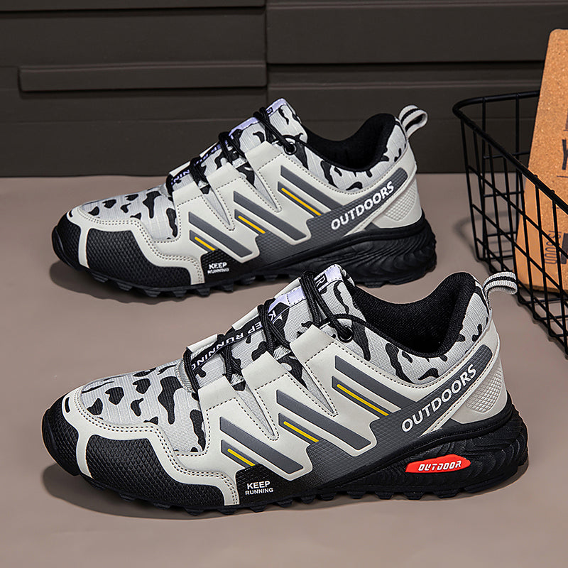 Men's Mesh Hiking Shoes - Lace-Up, Waterproof, Wide Toe Box with Arch Support