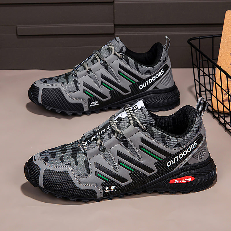 Men's Mesh Hiking Shoes - Lace-Up, Waterproof, Wide Toe Box with Arch Support