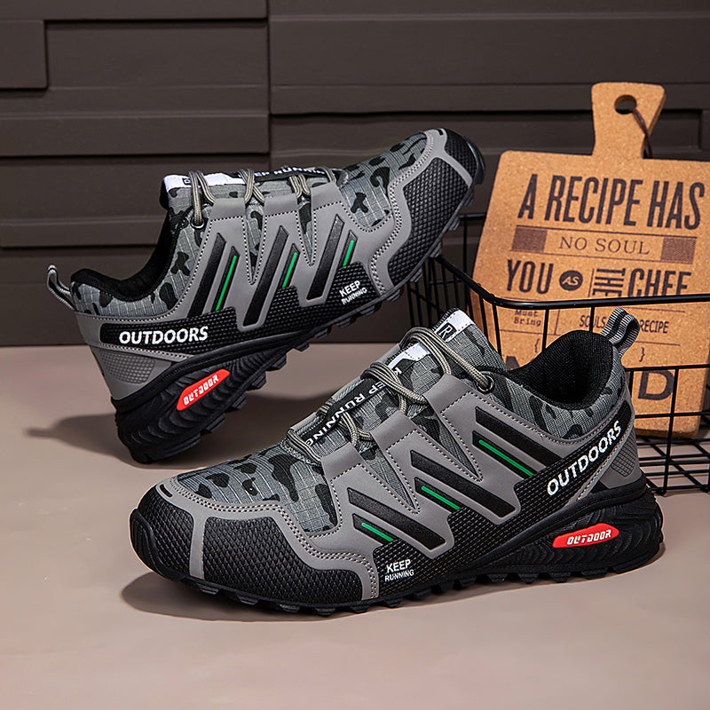 Men's Mesh Hiking Shoes - Lace-Up, Waterproof, Wide Toe Box with Arch Support
