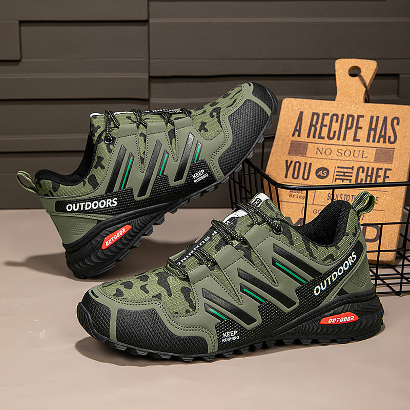 Men's Mesh Hiking Shoes - Lace-Up, Waterproof, Wide Toe Box with Arch Support