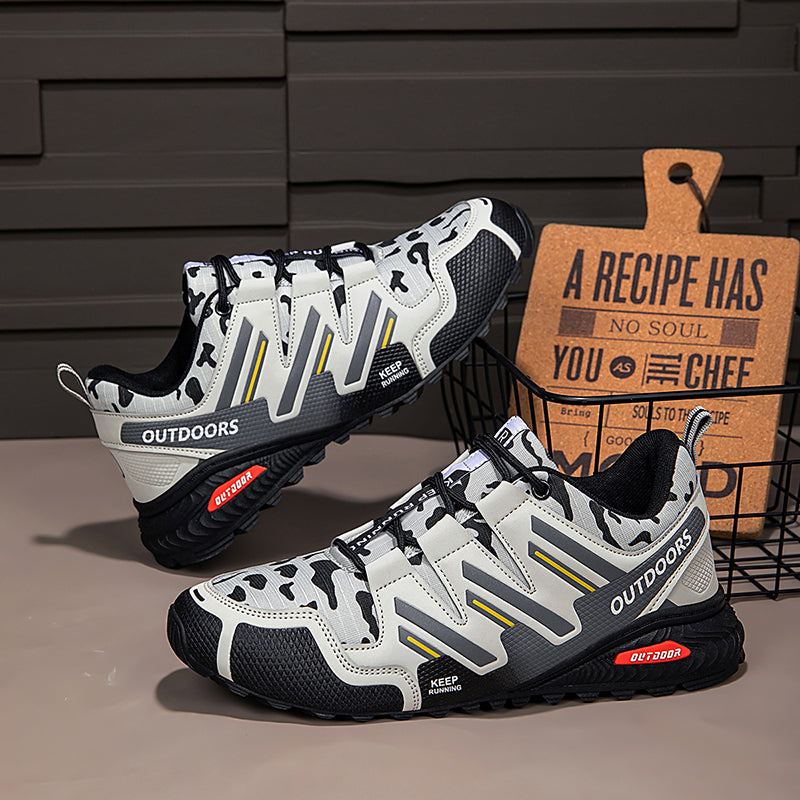 Men's Mesh Hiking Shoes - Lace-Up, Waterproof, Wide Toe Box with Arch Support