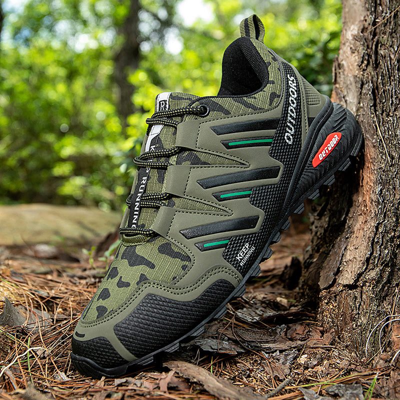 Men's Mesh Hiking Shoes - Lace-Up, Waterproof, Wide Toe Box with Arch Support
