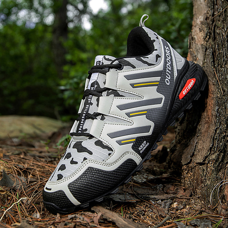 Men's Mesh Hiking Shoes - Lace-Up, Waterproof, Wide Toe Box with Arch Support
