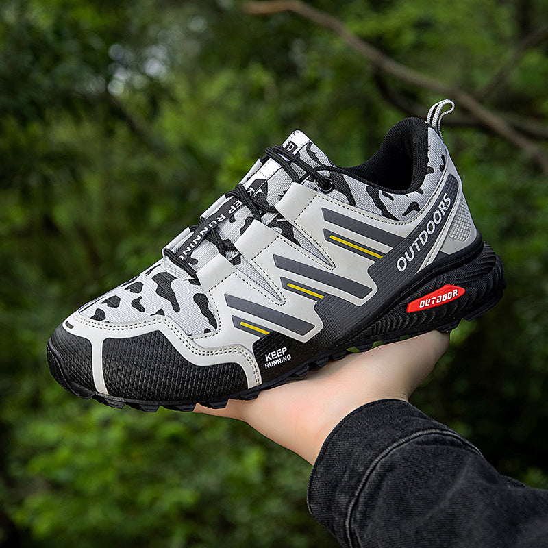 Men's Mesh Hiking Shoes - Lace-Up, Waterproof, Wide Toe Box with Arch Support