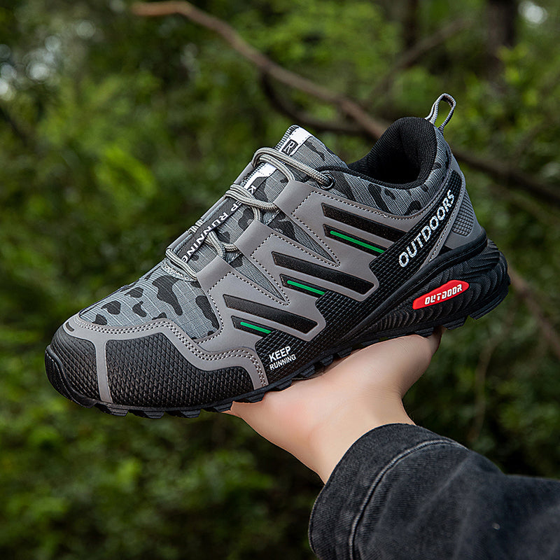 Men's Mesh Hiking Shoes - Lace-Up, Waterproof, Wide Toe Box with Arch Support