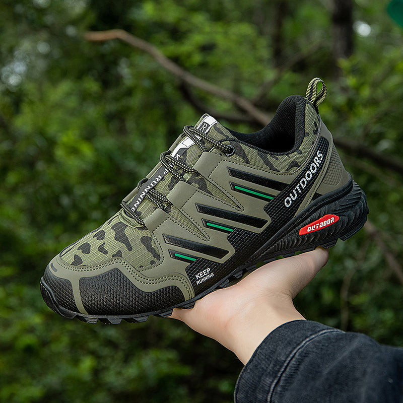 Men's Mesh Hiking Shoes - Lace-Up, Waterproof, Wide Toe Box with Arch Support