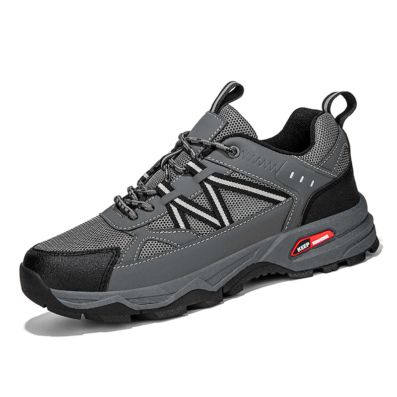 Men's Mesh Hiking Shoes - Lace-Up, Enhanced Support, Wide Toe Box with Arch Support