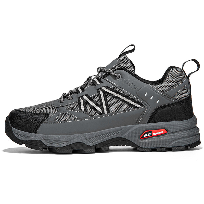 Men's Mesh Hiking Shoes - Lace-Up, Enhanced Support, Wide Toe Box with Arch Support