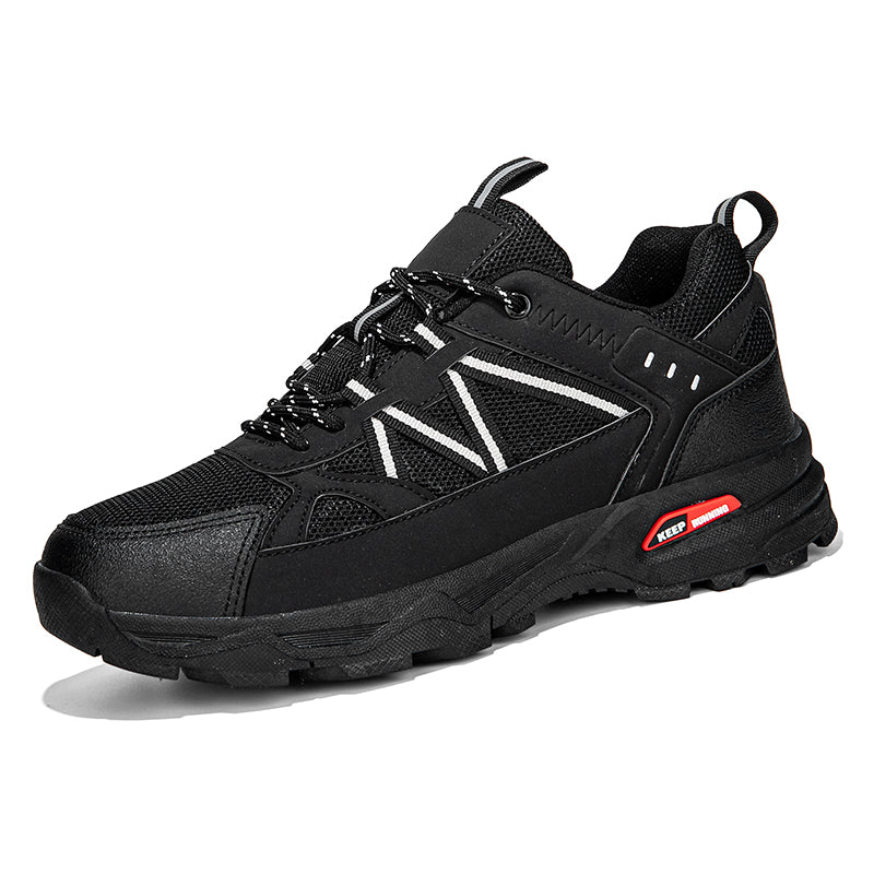 Men's Mesh Hiking Shoes - Lace-Up, Enhanced Support, Wide Toe Box with Arch Support