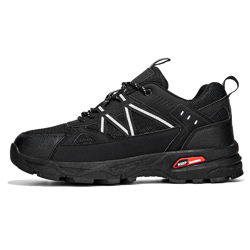 Men's Mesh Hiking Shoes - Lace-Up, Enhanced Support, Wide Toe Box with Arch Support