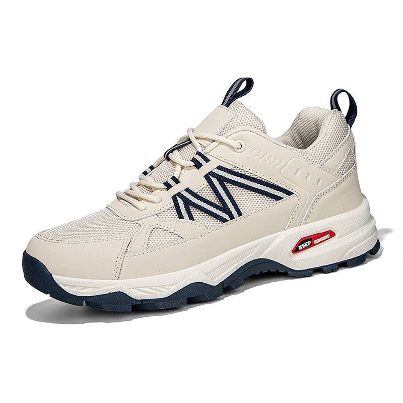 Men's Mesh Hiking Shoes - Lace-Up, Enhanced Support, Wide Toe Box with Arch Support