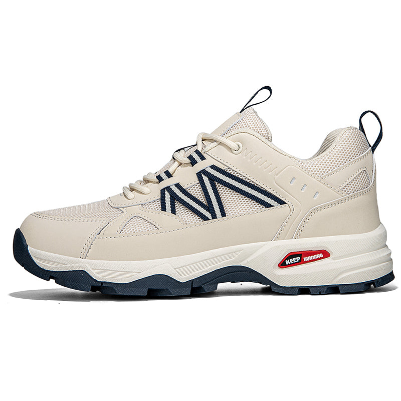 Men's Mesh Hiking Shoes - Lace-Up, Enhanced Support, Wide Toe Box with Arch Support