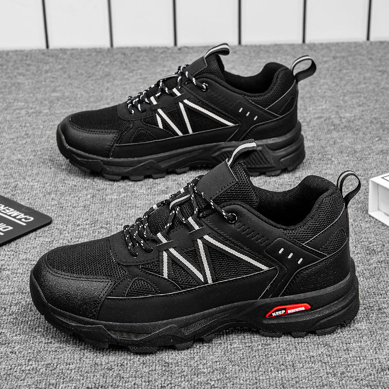 Men's Mesh Hiking Shoes - Lace-Up, Enhanced Support, Wide Toe Box with Arch Support