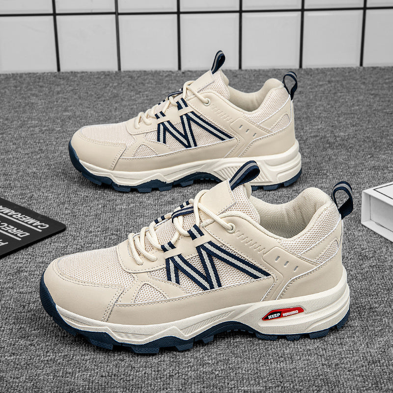 Men's Mesh Hiking Shoes - Lace-Up, Enhanced Support, Wide Toe Box with Arch Support