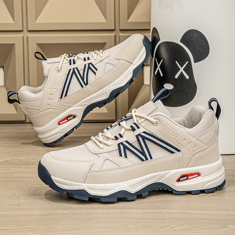 Men's Mesh Hiking Shoes - Lace-Up, Enhanced Support, Wide Toe Box with Arch Support