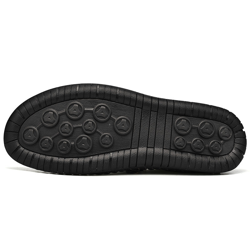 Men's Genuine Leather Casual Boots - Slip-On, Effortless Style, Wide Toe Box with Arch Support